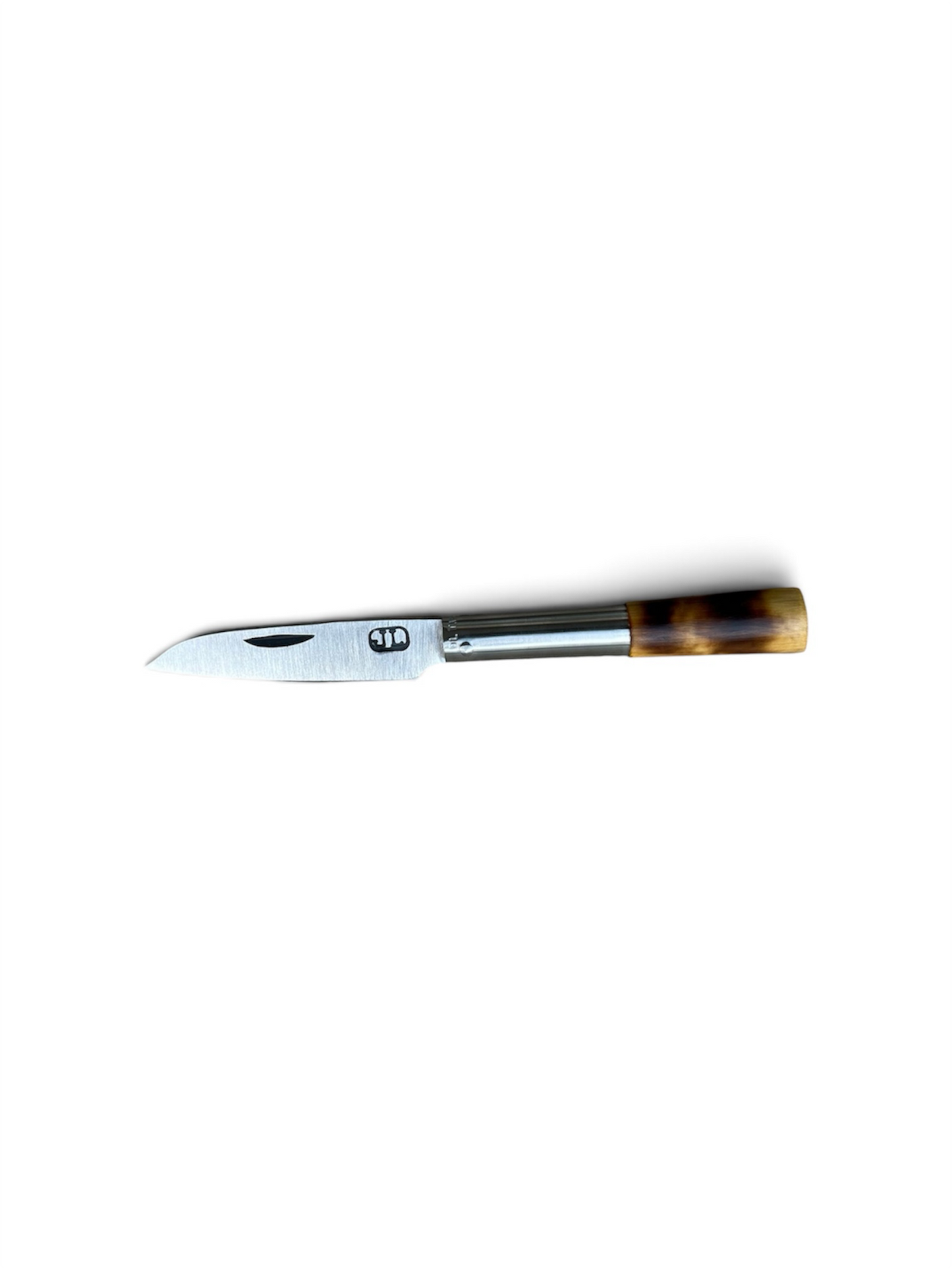 Navaja artesanal de Taramundi recta 7 cm madera de boj quemada