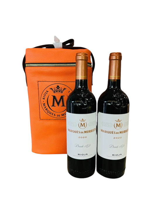 Estuche de piel con 2 Botellas de Marqués de Murrieta