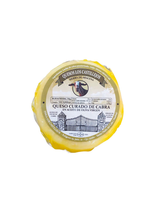 Queso curado de cabra en aceite de oliva Los Castillejos